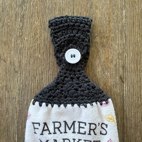 Crochet Top Hanging Kitchen Towel - Picture 4 of 8